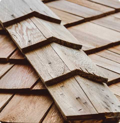 Cedar shake roofing