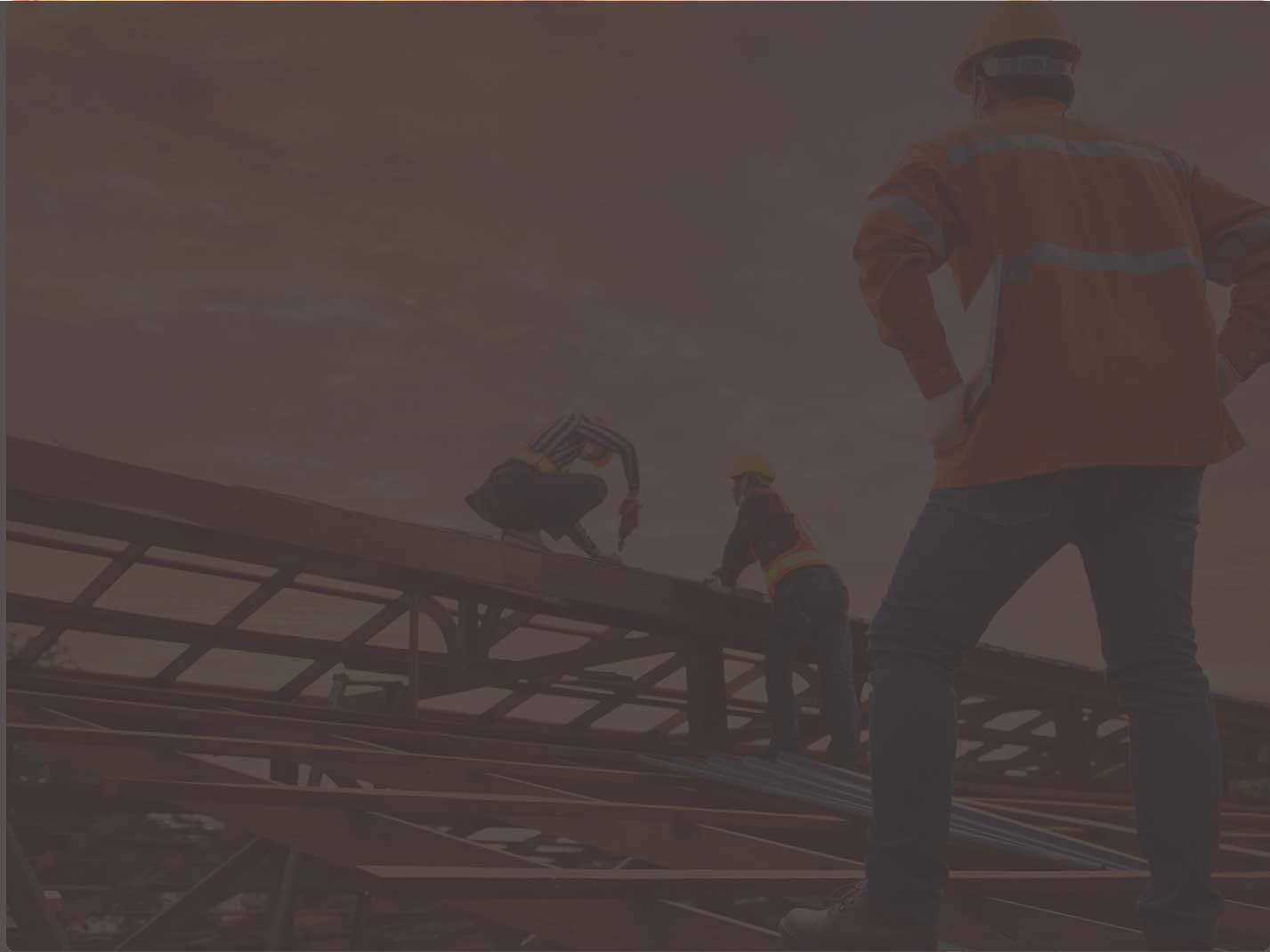Roofing contractors working on a residential roof